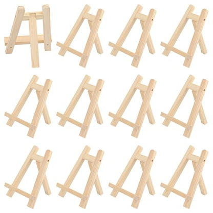 Yiksonyo 12 Pack 11 Inch Wooden Easel, Tabletop Wood Easels Stand, Wooden Easel for Painting, Art, and Crafts - size: 12 Pack 11 Inch