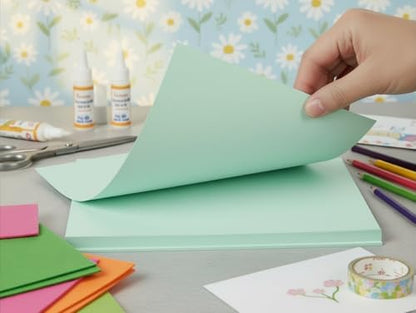 Vellum Bristol Cover 67 Pound, Smooth Finish, 250 Sheets Pack. – Premium Heavyweight Cardstock for Crafting, Printing, and Professional Projects, Acid-Free. (1, Green, 8.5"x11") - color: Green, size: 8.5"x11"