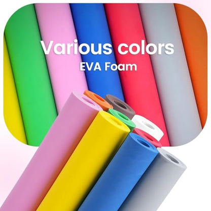 Do²ping Yellow Eva Foam Sheets Roll, 3mm EVA Craft Foam 49''x13.5'' High Density 86kg/m3 for Halloween Cosplay DIY - color: Yellow, size: Thickness 3mm