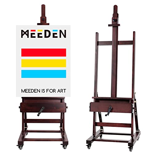 MEEDEN Extra-Large Art Painting Easel: Holds Canvas up to 83" Easels Stand - color: Deep Walnut