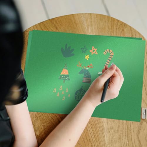 Green Shimmer Cardstock 8.5 x 11 Green Paper | Goefun 24 Sheets 80lb Card Stock Printer Paper for Christmas, Invitations, Certificates, Crafts, Card Making - color: green