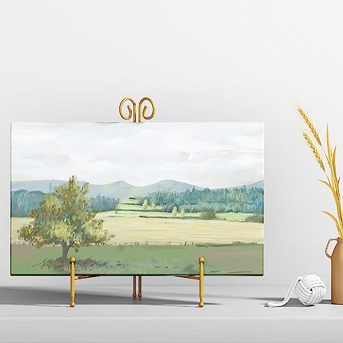 SVENJBB Plate Holder Display Stand, 6 Inch Decorative Plate Stands for Display, Gold Iron Easel Display Stand for Picture, Book, Photo Frame and Decorative Plates (1 Pack)