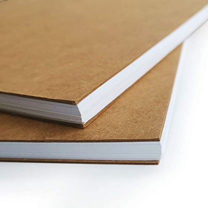 Twinkle Spiral Notebook, 2 Pack Spiral Journal, Sketchpad of Thick Pure White Paper, 10" X7” (Khaki, Blank) - color: Khaki