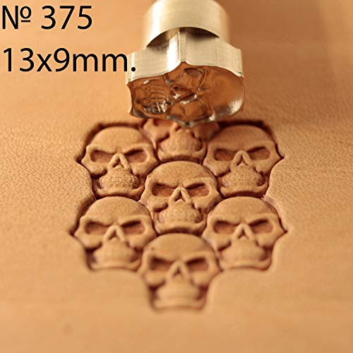 DandS ltd Leather Stamp Tool, Skull, Professional Steel Craft Tool for Leatherworking, Embossing, Carving & Stamping Leather Projects, Belts Wallets & DIY Projects Compatible with Mallet #375 - color: Skull 0.51 x 0.35"