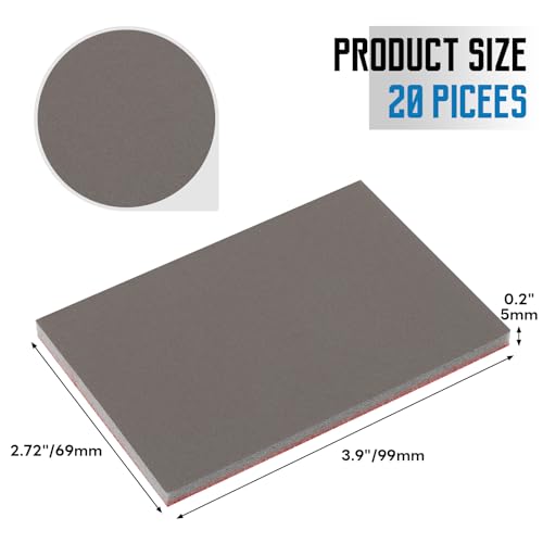 20Pcs Sanding Sponge, 3 x 4 Inch Soft Foam Sanding Block, 2000 Grit - style: 2000 Grit