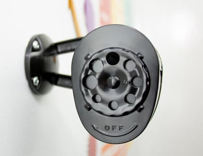 Bostitch Office Wall Mount Manual Pencil Sharpener, 8 Hole Dial, 6X Longer Cutter Life, Vertical or Horizontal Mounting, Black