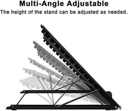 Fayet Large Version Adjustable Light Pad Stand, 12 Angle Points Skidding Prevented Holder for XP-Pen Artist, Compatible with 10" ~ 17" Notebooks, Drawing Monitor/Huion A2 A3 Light Board