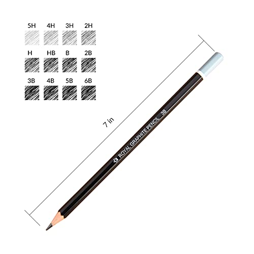 Royal & Langnickel SPEN-12 Essentials Sketching Pencil Set, 12-Piece (Pack of 3) - size: 12 Count (Pack of 3)