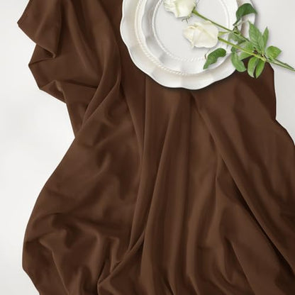 Manyshofu Brown Mesh Fabric by The Yard 4-Way Stretch, 60 Wide (1 Yard) - color: Brown, size: 1 Yard