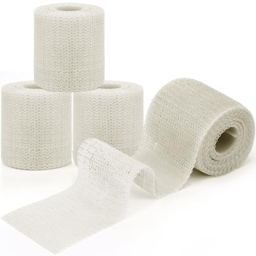 Geiserailie 4 Rolls Fiberglass Casting Tape 3 Inch x 12 ft, White - color: White