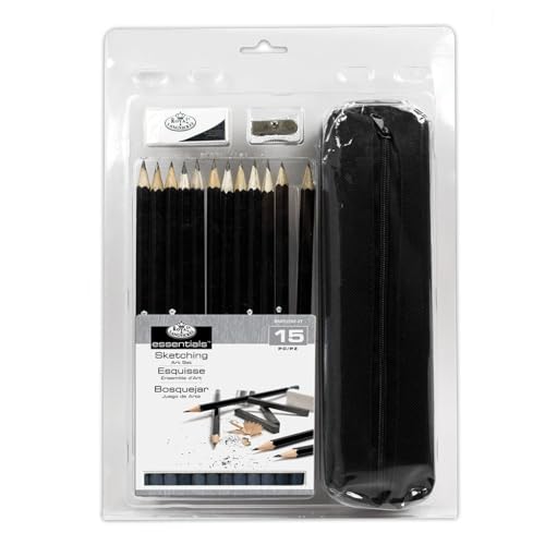 Royal Brush RART-2202 Clamshell Art Sets-Sketching Pencil with Case - color: 15 Teile Zeichnen Set