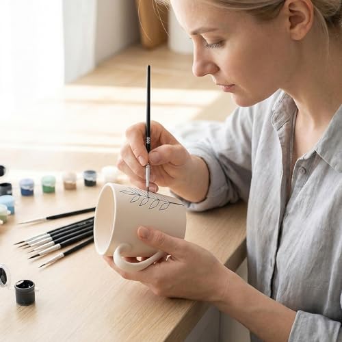 SmallCat 30 Pcs Tiny Detail Paint Brushes, Fine Paint Brushes Set with 3 Size #000#00#0, Drawing Art Detailing Supplies for Miniature 40k Model Crafts Face Nail Watercolor Oil Acrylics