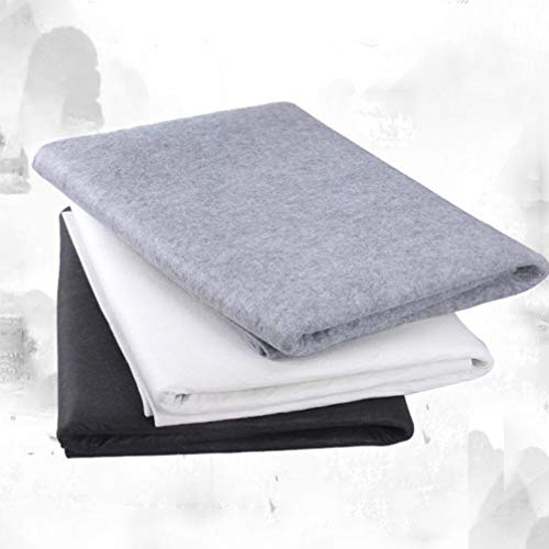 Healifty Chinese Calligraphy Mat Sumi Drawing Painting Felt Desk Pad Mat (Grey)