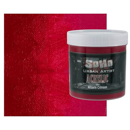 Soho Urban Artist Heavy Body Acrylic Paint - 500 ml Jar - Alizarin Crimson - Thick, Rich Color, Excellent Coverage, Professional Quality - Artists Acrylic Paint - color: Alizarin Crimson, size: 16.91 Fl Oz (Pack of 1)
