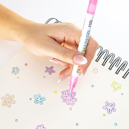 Incraftables Outline Glitter Markers (12 Colors) – Metallic, Double Line Pens, Shimmer Markers for Crafts, Greeting Cards, Drawing - style: Glitter Marker
