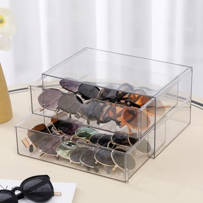 Clear Plastic Drawer Organizer, 4 Drawers | Stackable Desk Organizers and Accessories, For Home Office Supplies, Marker Pen, Notebooks, Art Crafts - size: 4 Drawers