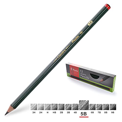 Pasler Professional Graphic Sketching Drawing Pencils 12 Count (5B) - style: 5B