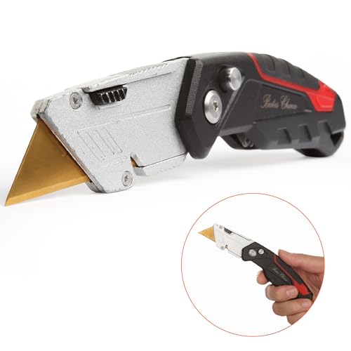 Bates- Utility Knife Blades with Dispenser, 100 Pack, Titanium Plated Box Cutter Refills, Replacement Blade for Box Cutters - color: Titanium With Dispenser, size: 100 Pack