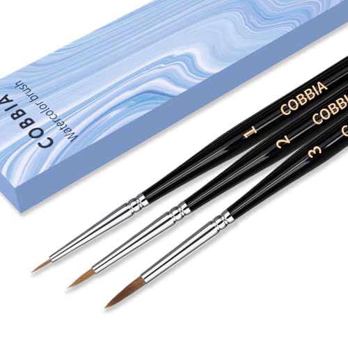 Paint Brushes Set-Sable Watercolour Brushes Round Point Tip Paint Brush Set for Watercolor, Acrylic, and Oil Painting