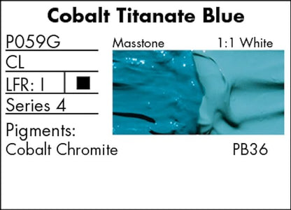 Grumbacher Pre-Tested Oil Paint, 37ml/1.25 Ounce, Cobalt Titanate Blue (P059G) - color: Cobalt Titanate Blue