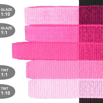 GOLDEN SoFlat Matte Acrylics, Fluorescent Pink, 4 fl. oz. Jar | Artist grade paint with gouache-like matte coverage, acrylic durability, and smooth self-leveling consistency.