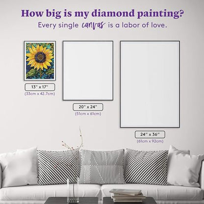 DIAMOND ART CLUB Golden Majesty Diamond Art Kits for Adults | Premium Diamond Painting Kit, Fun DIY Crafts for Adults, Round Diamond Art Canvas, 13" x 17" (33 x 42.7 cm) - color: Golden Majesty
