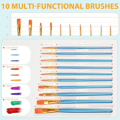S & E TEACHER'S EDITION 330 Pcs Paint Brush Set | 300 Pcs Paint Brushes, 30 Pcs Palettes, Create Art Painting - size: 330 Pcs Pack