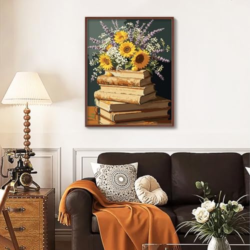 ZTOTZ Paint by Numbers with Flower, Simple Paint- by -Numbers Kits Book - color: B-008-book