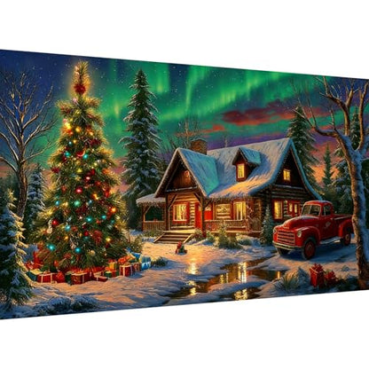 Extra Large Diamond Art Kits for Adults, 5D Diamond Painting Kits 28x16 In - color: Christmas Large Diamond Painting