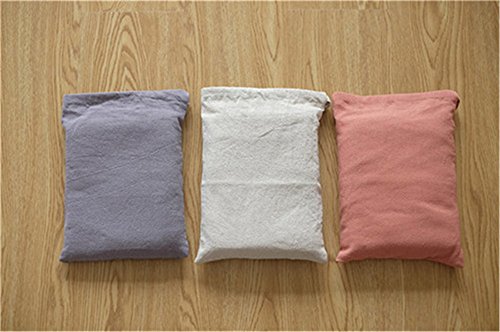 Cotton Linen Japanese Apron Halter Cross Back Bandage X Shape Aprons Two Pockets - color: Orangered