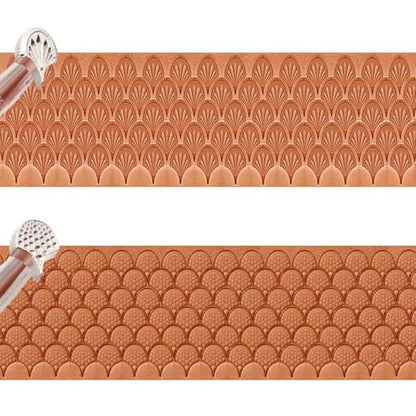 Leather Stamps,2Pcs Stamping Tools for Craft Working E803 BK113