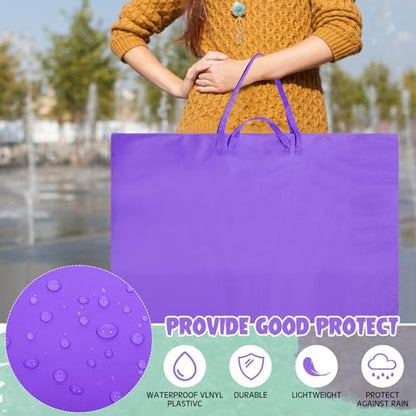 Abbylike 1 Pcs 48x36 Inch Art Portfolio Bag Purple Large Waterproof Nylon - color: Purple, size: 48 x 36 Inch