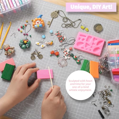 Polymer Clay 85 Colors, Modeling Clay for Kids, Oven Bake Molding Clay Kit