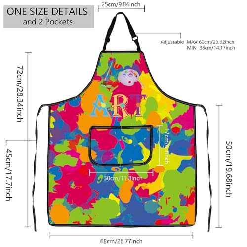 MBMSO Painting Artist Apron with Pockets Artist Painter Gifts Art Lover Gift for Art Teacher Student Painter Apron Waterproof - color: Love Art Apron-2