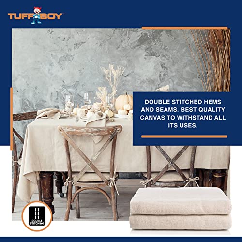 12oz All Purpose Canvas Drop Cloth 4x12ft – Commercial-Grade Heavy Duty Cotton Canvas Tarp Cover – Seamless, Washable & Reusable Painters Drop Cloth for Painting, Furniture & Floor Protection - color: 12 Oz - Commercial Grade