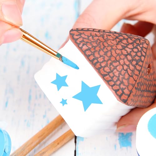 4Pcs Moon and Star Stencil, Reusable Plastic Moon Twinkle Template Sparkle Star Wall Drawing Stencils for Walls, Wood, Flag, Canvas, Fabric Crafts, DIY Home Decor