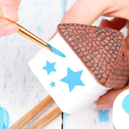 4Pcs Moon and Star Stencil, Reusable Plastic Moon Twinkle Template Sparkle Star Wall Drawing Stencils for Walls, Wood, Flag, Canvas, Fabric Crafts, DIY Home Decor