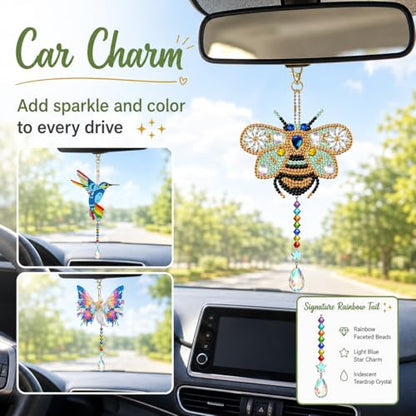 GOOTXUSK Art and Crafts for Kids Girls Ages 8-12, 8 9 10 11 12 Year Old Girl Birthday Gifts,Gem Art Diamond Painting Kits for Kids 8-12,Teenager Girl Gift Ideas,DIY Activities Window Suncatcher
