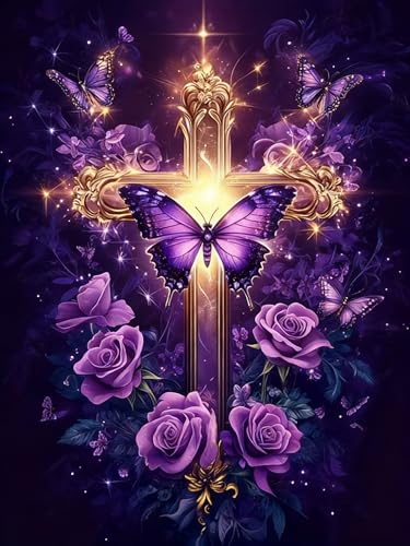 Arttoplus Religious Cross Diamond Art Kits for Adults Beginner 12x16 inch - color: G9360-US
