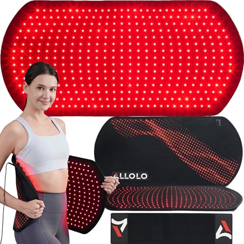 ALLOLO Red Light Therapy for Body, 3 in 1 LEDs Red Light Therapy Belt with Timer Remote Control, 660nm 850nm Infrared Light Therapy Pad for Body Waist Shoulder Knee, 32.7" x 15.7" Large Area - size: 32.7"*15.7"