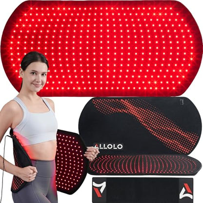 ALLOLO Red Light Therapy for Body, 3 in 1 LEDs Red Light Therapy Belt with Timer Remote Control, 660nm 850nm Infrared Light Therapy Pad for Body Waist Shoulder Knee, 32.7" x 15.7" Large Area - size: 32.7"*15.7"