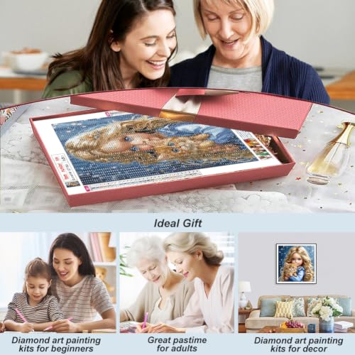 SJUTOUCI Cat Diamond Art Kit for Adults, Kitten Diamond Painting - color: Cat