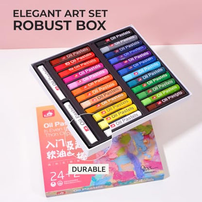LIGHTWISH 26 Oil Pastels for Drawing - Soft Oil Pastel Art Set for Artists