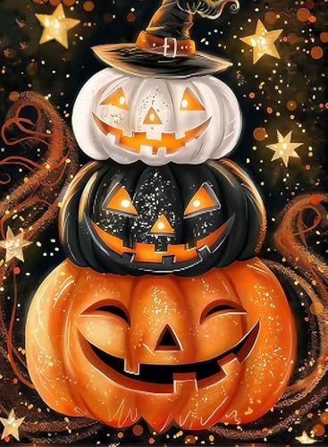 AIBOERL Paint by Numbers Kit for Adults Beginner,Halloween Fall, 12X16In | DIY Paint by Number for Adults, Beginner Friendly, High-Definition Color Canvas, Stress Relief, Home Decor, Gifts, Unframed - color: YH04021