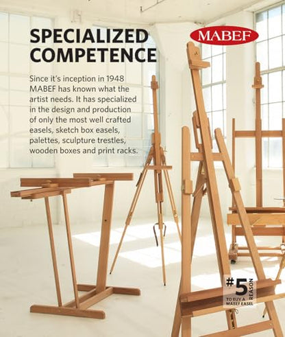 Mabef M/16 Table Easel,Oiled Beech-Wood Miniature Desktop Easel with Adjustable Canvas Height & Angle – Lightweight 0.4 kg/Max Load 0.5 kg – Made in Italy - style: Contemporary