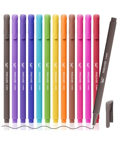 Mr. Pen- Colored Fineliner Pens, 12 Pack, 0.4mm