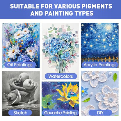 FUMILE 12x16 Canvas for Painting Stretched, 12 Pack Canvases for Painting-5/8 in Profile Primed White Blank Painting Canvas Value Pack for Oil & Acrylic Paint - size: 12x16 in