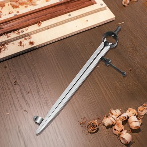 6 inch Professional Woodworking Pencil Compass Scribe with Lock | Spring Wing Drafting Divider 0.27 inch Thick Scriber ,Metal Leather Work Scribe Tool Carpenter Compass for Geometry - size: 6 inch