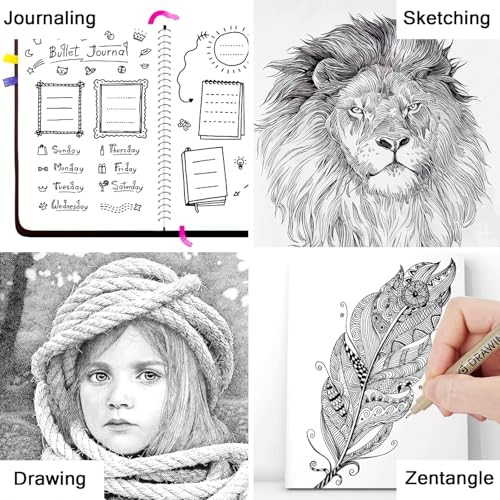 Fineliner Drawing Art Pen Writing Pens Inking Markers Liner Smooth Micro Line Tip Fine Line Ink Set Study Supplies, 6pcs Black Pens