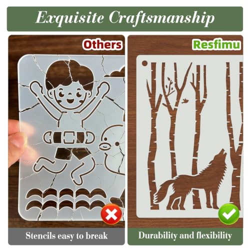 Animal Stencils for Crafts Reusable 12Pcs Stencils(8.2X5.8 Inch) - color: Animal 2